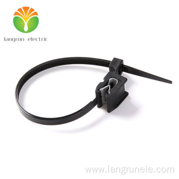 1-Piece Type Cable Tie with Edge Clip 082653